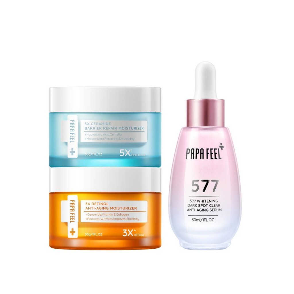 PAPA FEEL 5X Ceramide Recover Cream + Moisture Cream + Anti-Aging