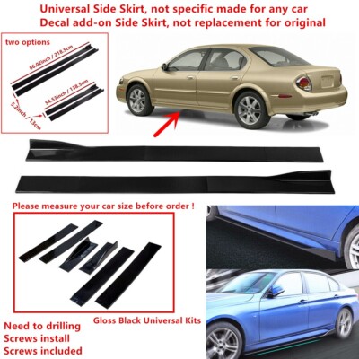 86/54.5'' For 2000-03 Nissan Maxima Universal Gloss Side Skirt Extension Lip Trim