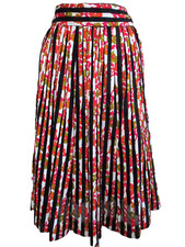 Vintage 80s Does 50s Circle Skirt Pleated Medium/Large Women