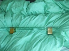 Scaffale in vetro di design Peter Ghyozy DDR design vetro ottone/oro anni 60 70 vintage