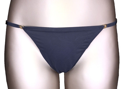 Victoria's Secret NWT XL Blue Thong Panty Logo Adjustable Love Cloud Sexy