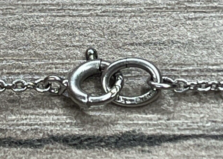 BALLOU B.B.A BBA 14K White Gold 585 Pearl Teardrop Pendant Necklace 2.4g Signed - Image 3 of 4