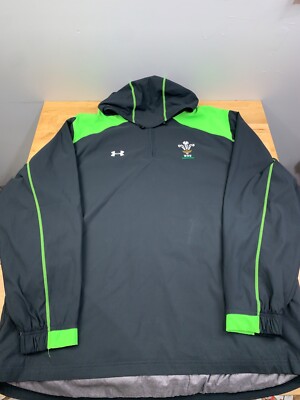 Under armour Wales Rugby Union WRU 1/4 Zip Hoodie Mens 3XL