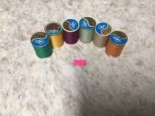 6 Large Spools Of 300 Yds. Multicolored Thread