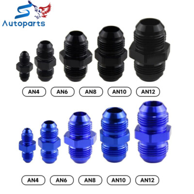 AN4/6/8/10/12Male to Male Flare Fitting Coupler Union Straight Fuel Hose Adapter