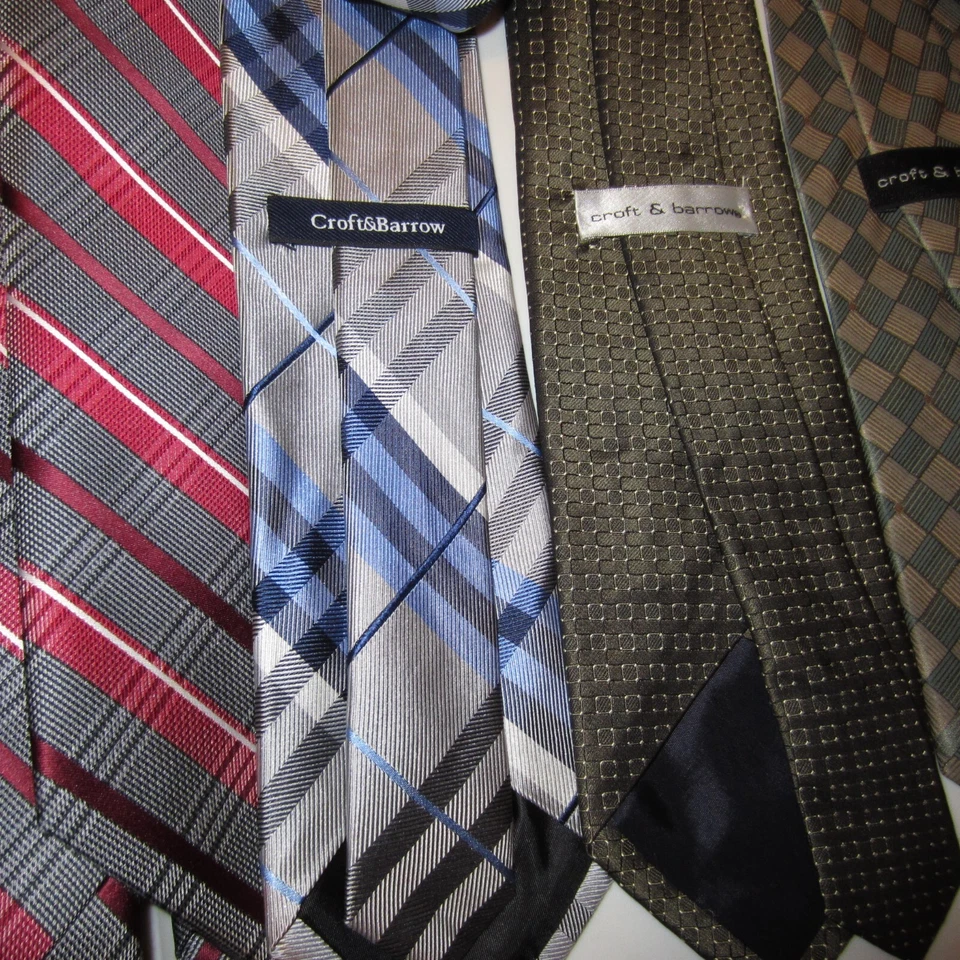 Croft And Barrow Lot of 14 Mens Neck Tie SILK Various Patterns - Изображение 2 из 4