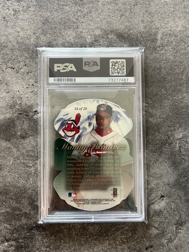 1997 Flair Showcase Diamond Cuts Manny Ramirez #14 PSA 9 Low Pop RARE - Bild 2 von 2