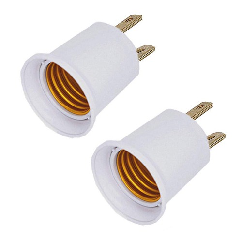 2Pcs Light Socket Outlet To Light Bulb Outlet E26/E27 Convert Socket Adapter - Picture 3 of 11