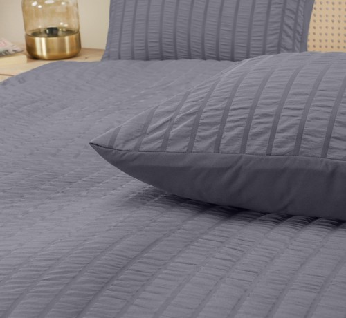 Seersucker Bettwäsche 200x200 Set - Mikrofaser Polyester Bettbezug 200x200 cm... - Bild 8 von 8