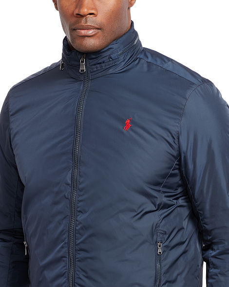 Nuova Polo Ralph Lauren Uomo Pony Stowaway Cappuccio Cappotto Nero Navy $225