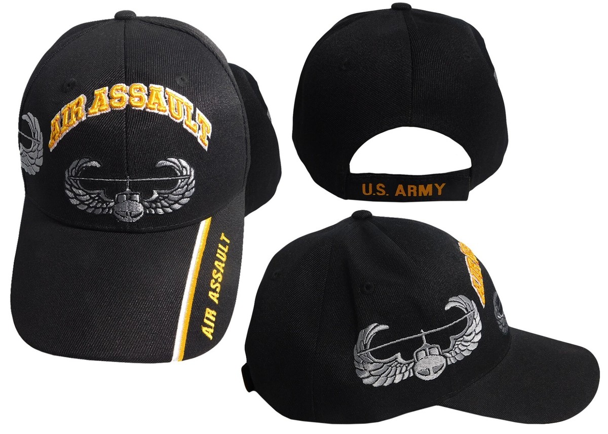 US Army 101st Airborne Division Ball Cap ABN Air Assault BLACK Hat
