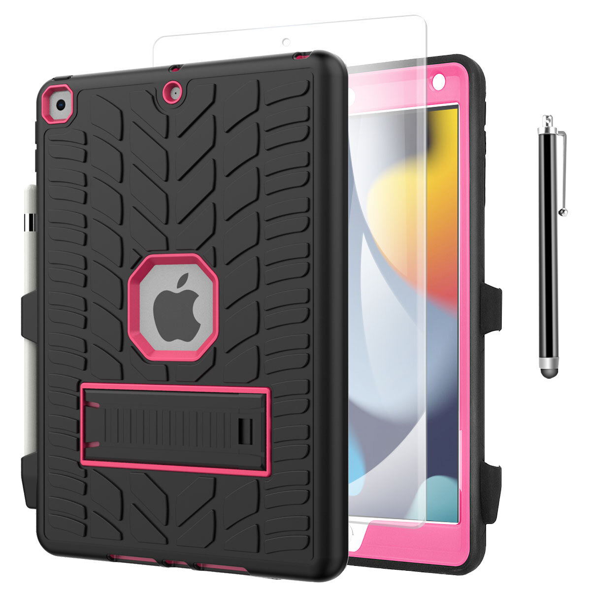 iPad 9th 8th 7th Generation Case Shockproof Heavy Duty Cover + Screen Protector