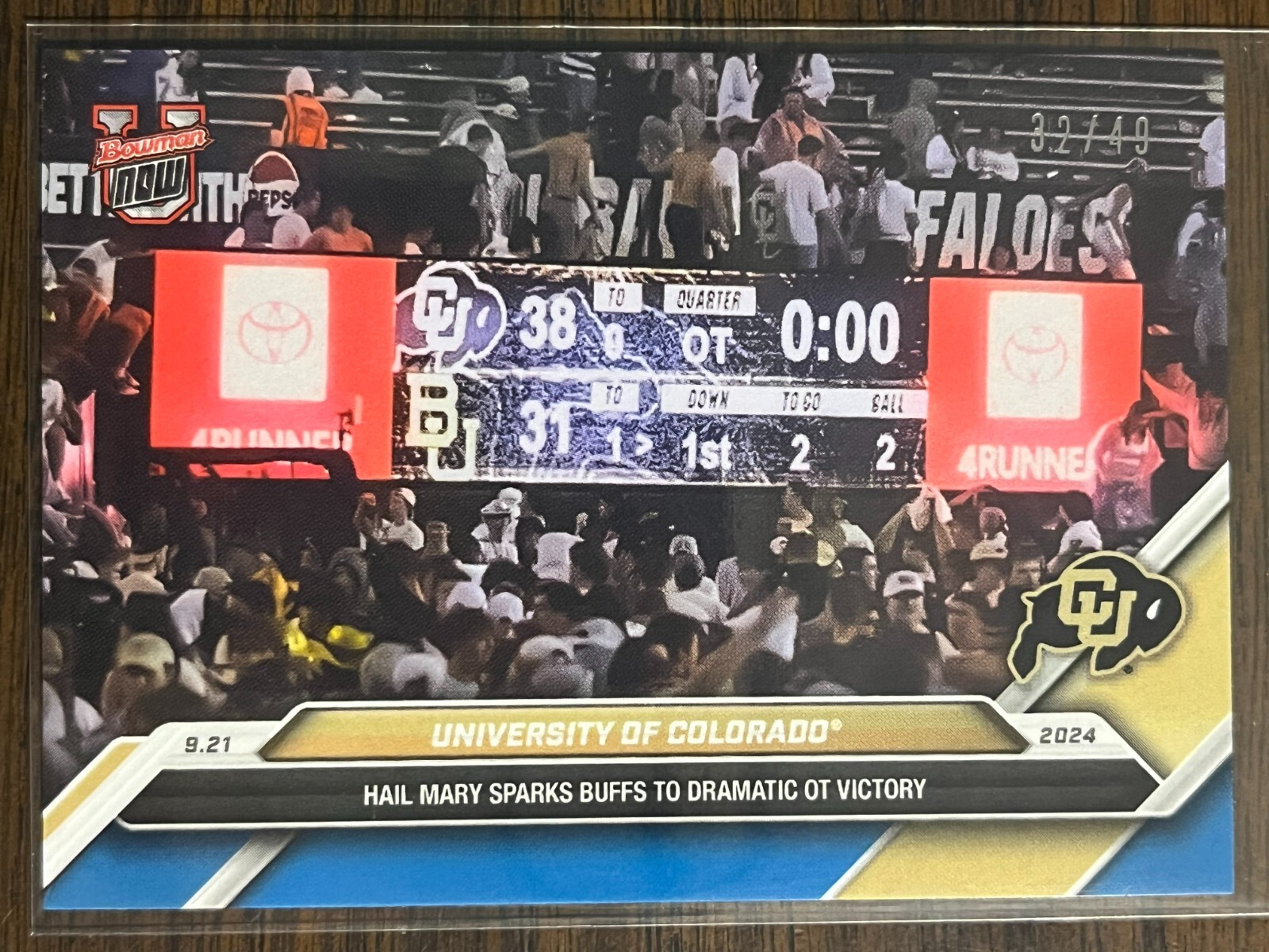 2024-25 Topps Bowman U Now NCAA #17 University of Colorado Buffaloes BLUE 32/49