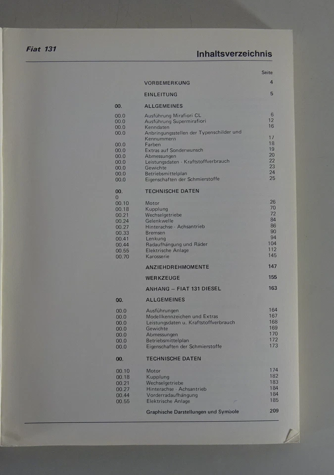 Manual de Taller Fiat 131 / Mirafiori CL /Supermirafiori/Panorama CL De 1981 - Imagen 2 de 4