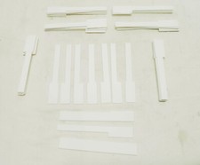 Set of 52 Gloss White Piano Key Toppers - Plastic Full Set