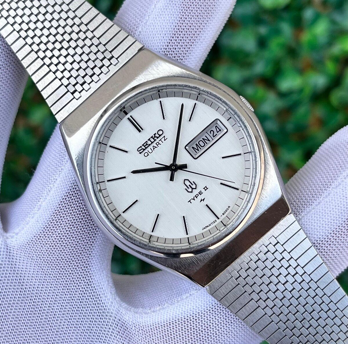 Vintage Seiko Type II Linen Textured Dial Japan Made Men Vintage Seiko Type II Linen Textured Dial Japan Made Men