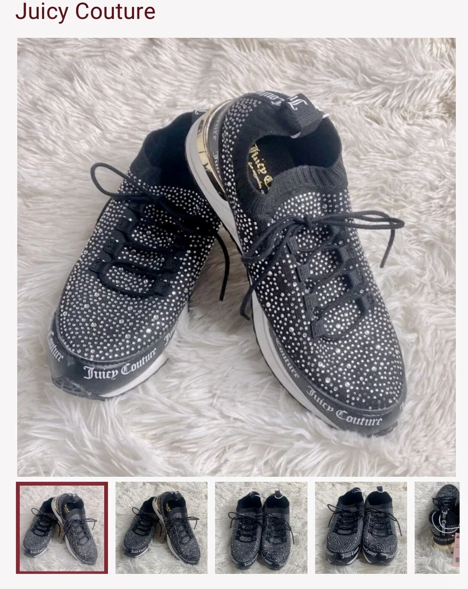 Tenis Shoes Juicy Couture Bling Black Crystals