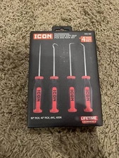 ICON Professional Mini Soft Grip Pick And Hook Set 4 Pc. Brand New
