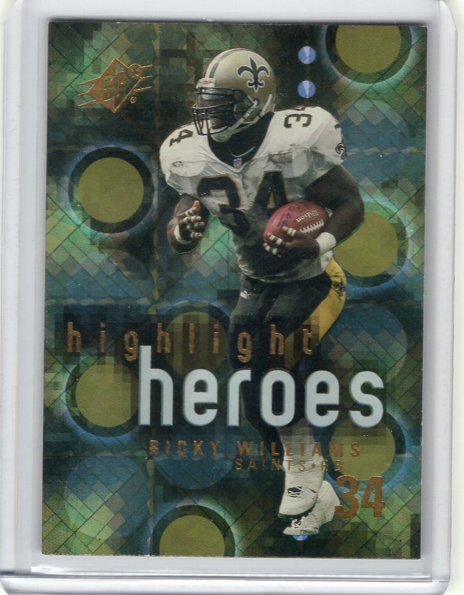 RICKY WILLIAMS 2000 Upper Deck SPx HIGHLIGHT HEROES #12 - SAINTS | eBay