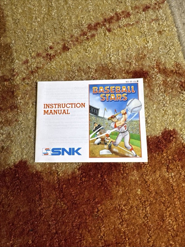 Baseball Stars - Nintendo NES- Manual / Booklet Only **NO GAME! Nintendo NES