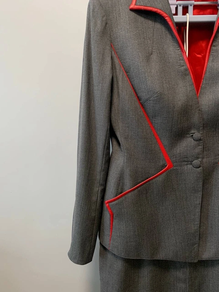 Conjunto Blazer y Falda Traje Mujer Thierry Mugler Vintage – Talla 42 (UE) Foto 4 de 4