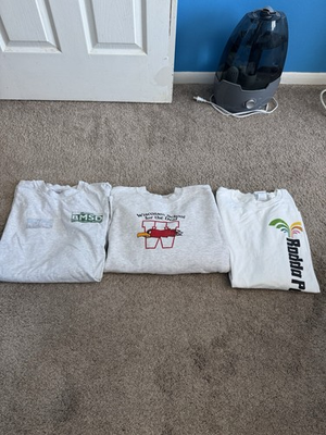 #ad 3x Vintage Long Sleeve Lot Microsoft Tech Wisconsin Deaf School amp; Rodda Paint $24.99