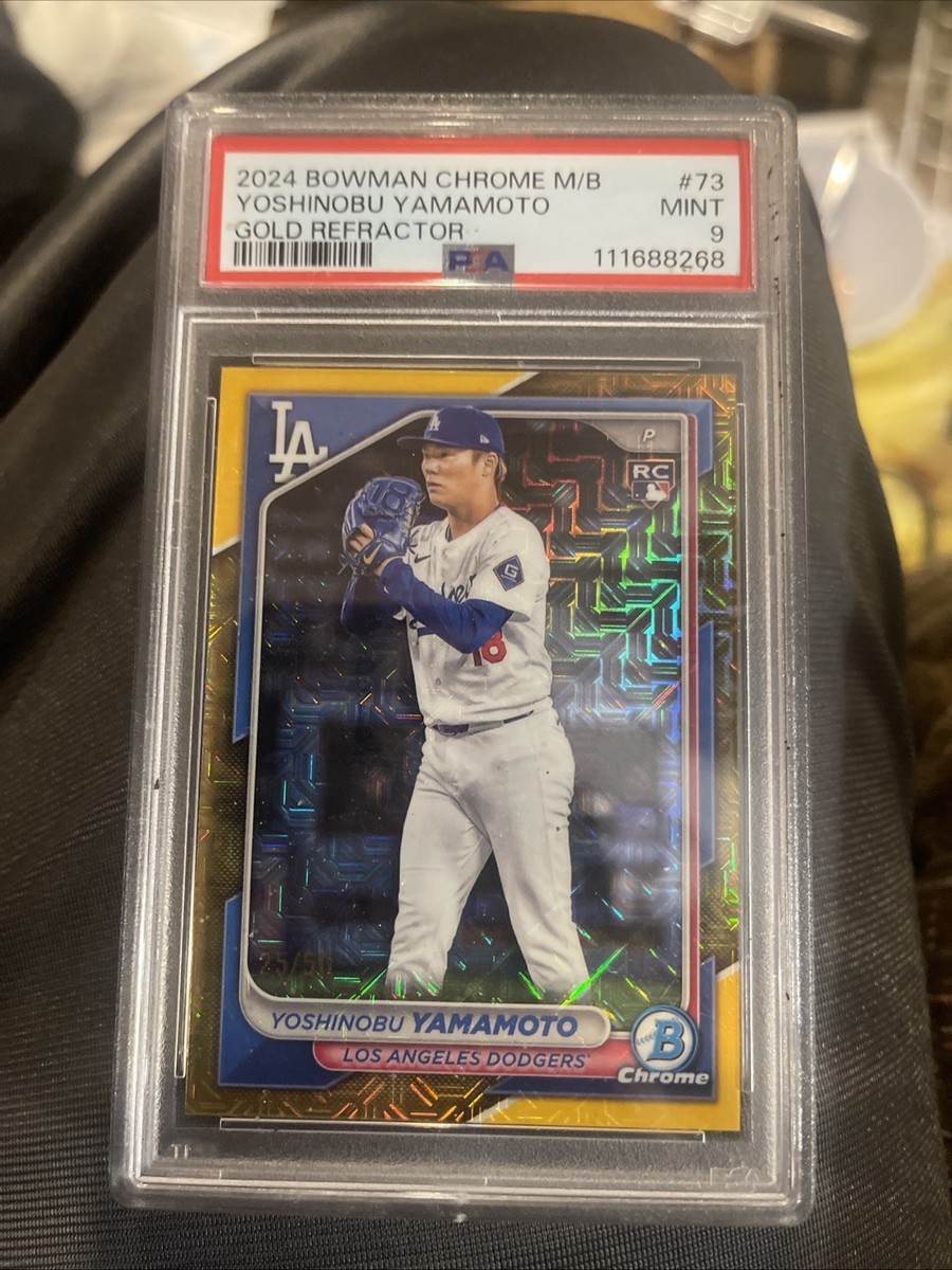2024 Bowman Chrome - Yoshinobu Yamamoto #73 Gold Refractor /50 (RC