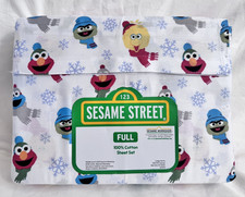 4 pc Sesame Street 123 100 Cotton Full Sheet Set NIP