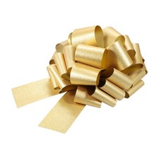 16 Inch Large Pull Bow Gift Wrapping Big Pull Bows Ribbon, Yellow