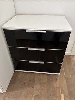 Nachttisch Schwarz Weis 52cmx37cmx56cm