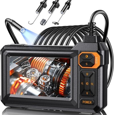 6.6FT Endoscope Camera with Light, 1920P HD, IP67 Waterproof, 4.3'' Screen