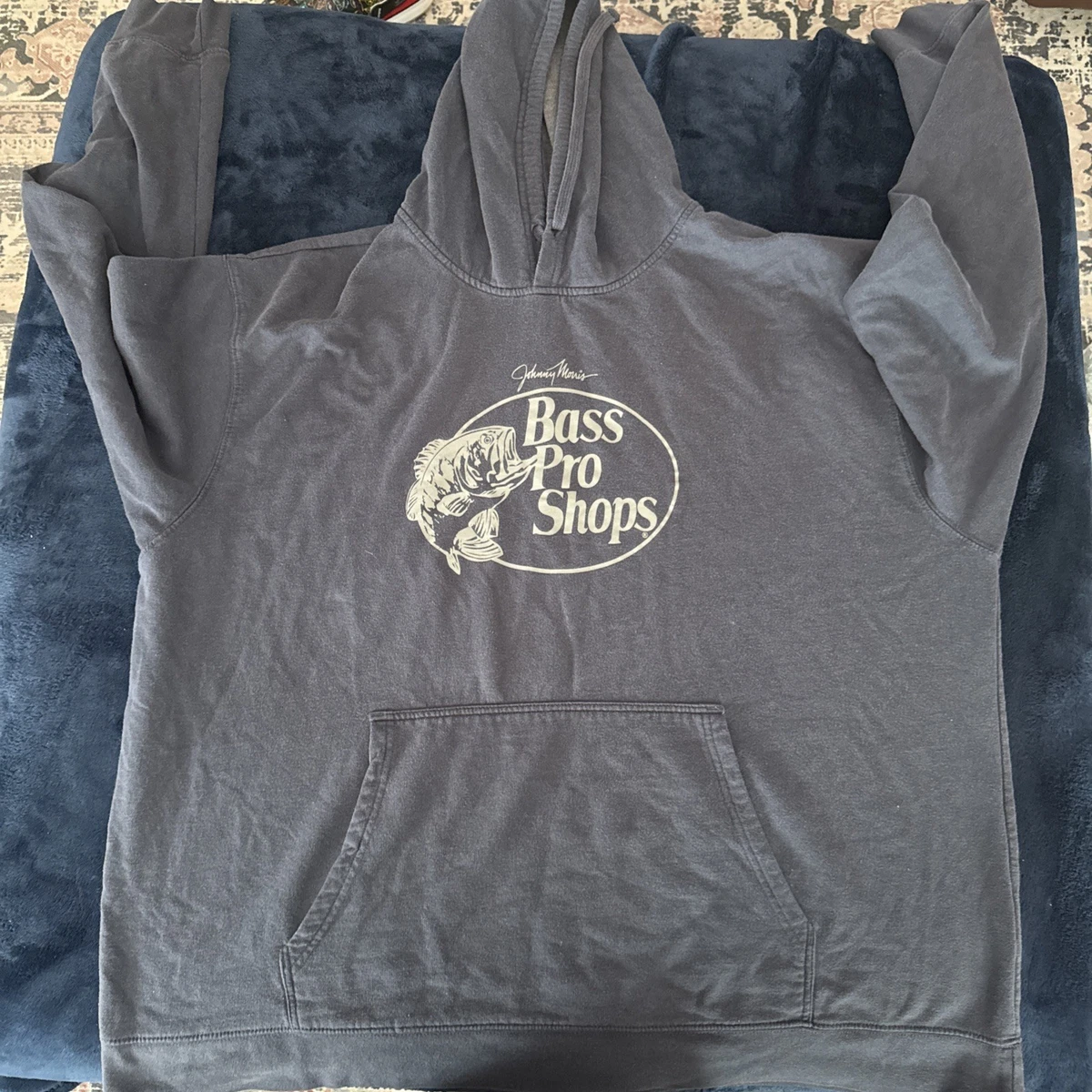 Sweat Vintage Bass Pro Shops - Homme XL - Gris - Fabriqué Aux USA - Brodé