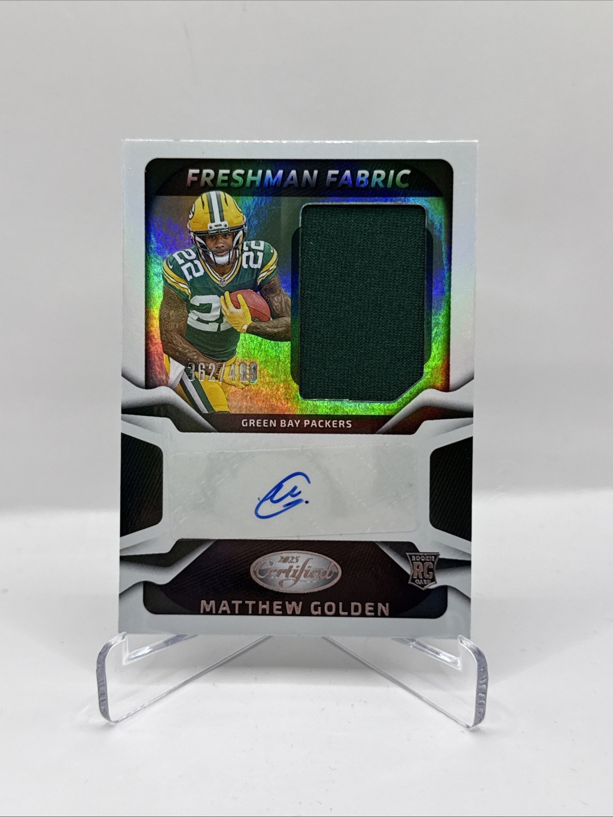 2025 Panini Certified Matthew Golden Freshman Fabric Rookie Patch Auto RPA /499