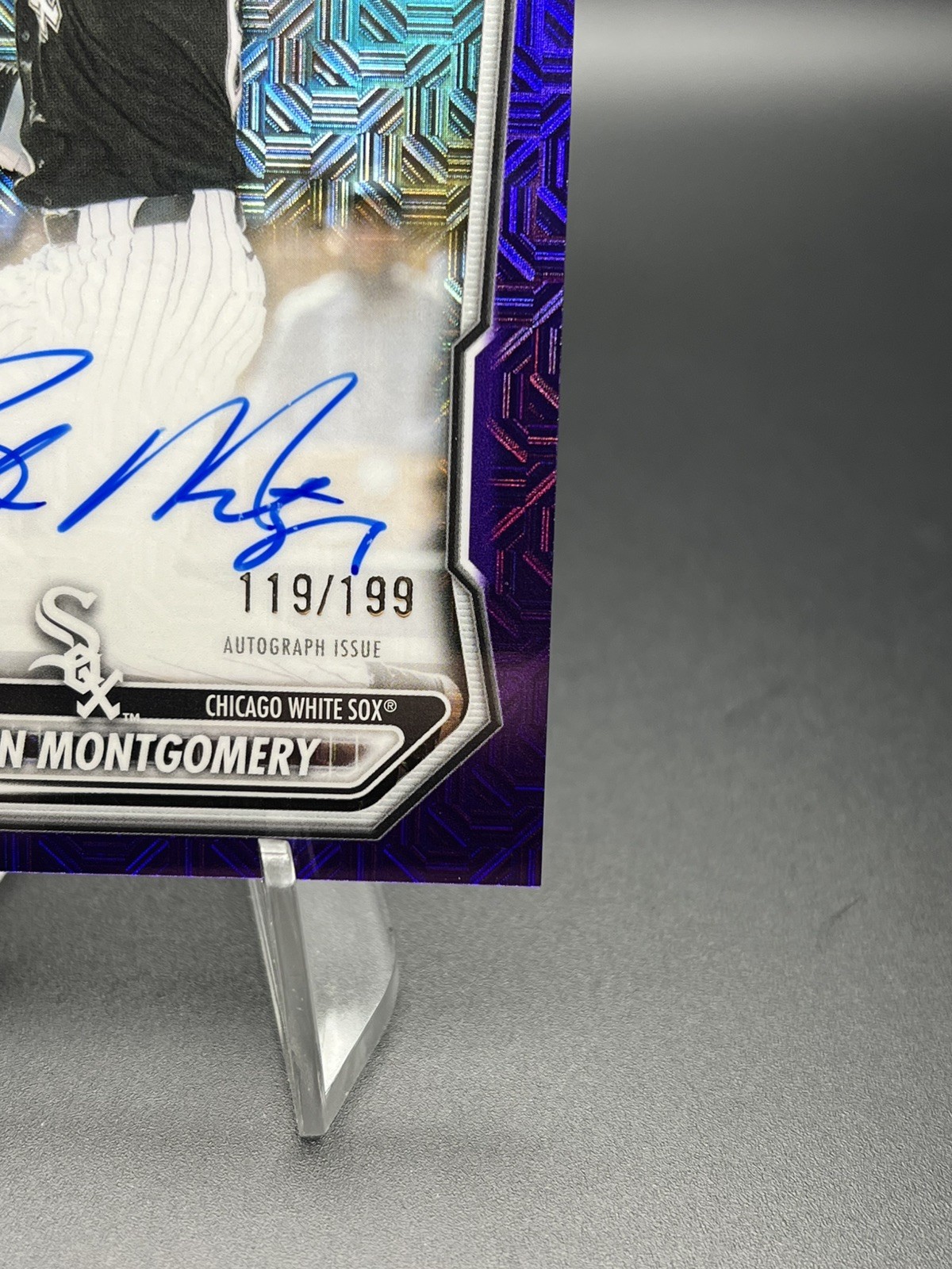 2026 Bowman Baseball Braden Montgomery Chrome Purple Mojo Auto /199 #BMA-BM view 9