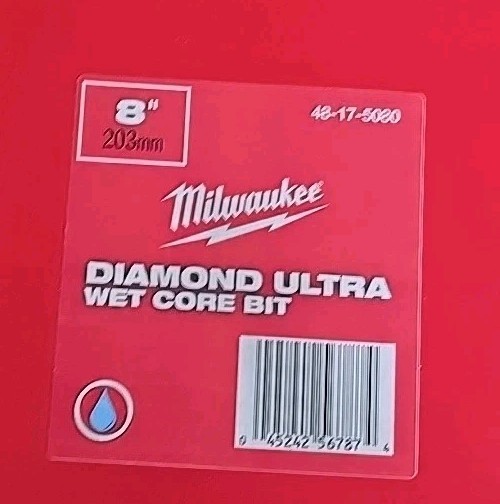 Milwaukee Tool 48-17-5080 8 In. Diamond Ultra Wet Core Bit