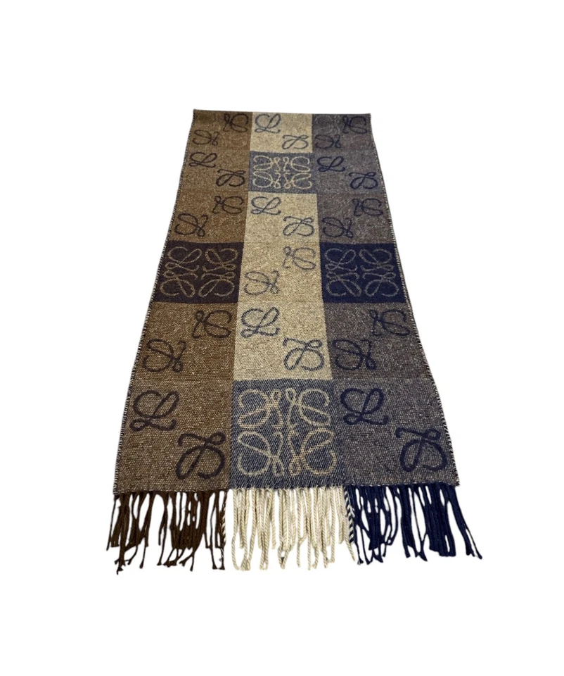 Bufanda Loewe 100 % lana genuina de segunda mano multicolor hecha en Reino Unido Foto 3 de 3