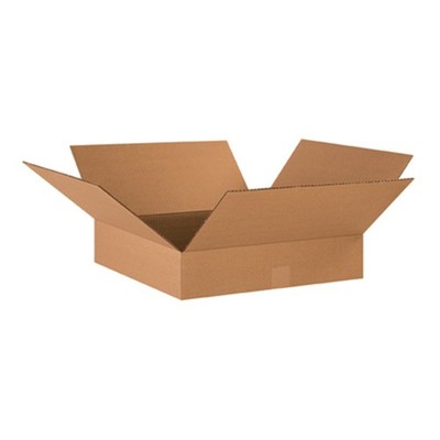 AVIDITI 17 x 17 x 4 Corrugated Cardboard Boxes, Flat 17''L x 17''W x 4''H, Pack ...