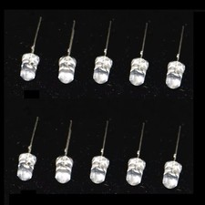 100x White Led 5mm Bright Round Pcb Indicator Lights 2-pin 20ma 3.0v - 3.2v Dc 100x White Led 5mm Bright Round Pcb Indicator Lights 2-pin 20ma 3.0v - 3.2v Dc