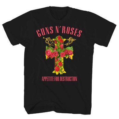 Guns N' Roses - Appetite for Destruction Rose Cross Large T-Shirt