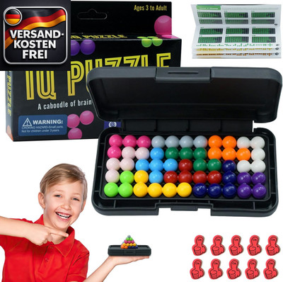3D IQ Puzzle mit 200 Herausforderungen für Kinder und Erwachsene, Logik & Kreati