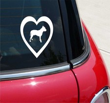 PITBULL IN HEART LOVE MY PET DOG PIT BULL FUNNY GRAPHIC DECAL STICKER DECOR