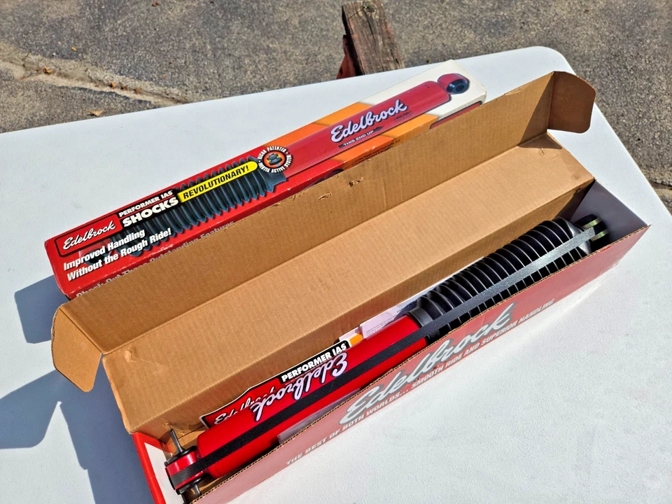 (2) Amortiguadores de gasolina NOS Edelbrock #3409 Performer IAS - Juego trasero para Ford, Mercury Foto 2 de 4