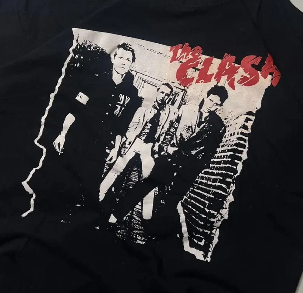 T-shirt Vintage The Clash Punk Flyer - Graphique Doux Los Lobos Sex Pistols - Taille XS à 3X