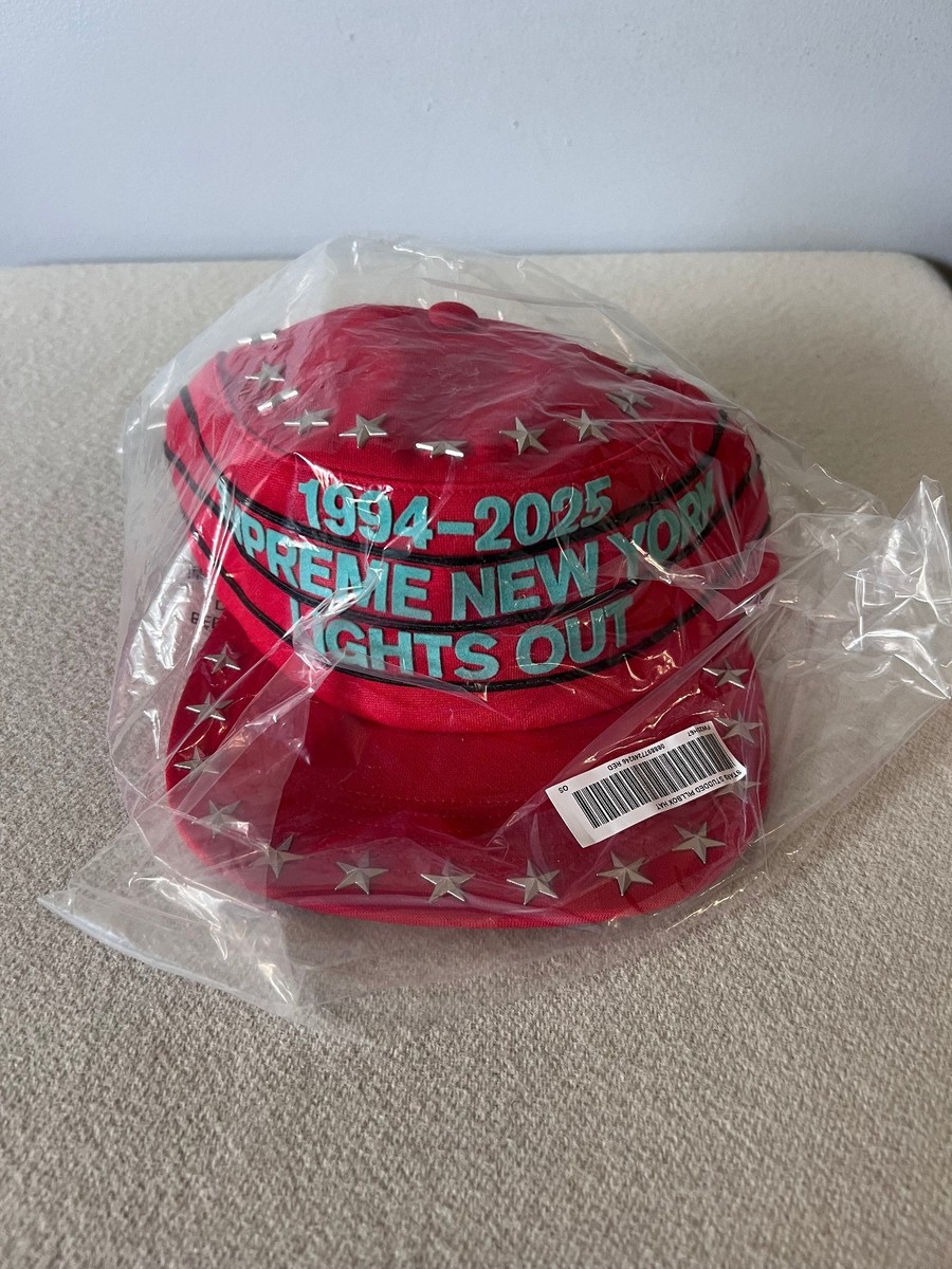 Supreme Stars Studded Pillbox Hat - Red | eBay