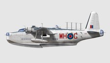 Avión de madera de escritorio Short Sunderland Flying Boat nuevo modelo pequeña escala 1/130