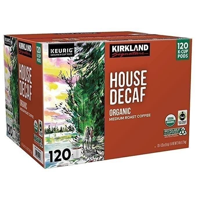 Kirkland Signature House Decaf, Organic Medium Roast Coffee K-Cups