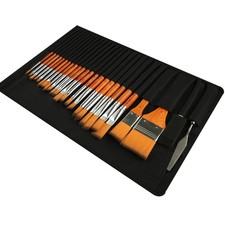Paint Brush Set,25Pcs Paint Brushes Value Pack, Includes 21 Different Types o...