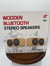Wooden Bluetooth Stereo Speakers New in box