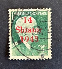 Znaczki Albanii 14 Shtator 1943 okupacja niemiecka używane rzadkie