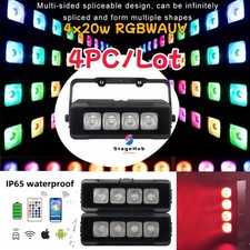4/Lot Waterproof 4X20w RGBWAUV Battery Wireless DMX512 Wifi LED Stage DJ Uplight